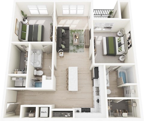 2 Bed 2 Bath 1243 sqft at Sage Springs, Elizabethtown, KY